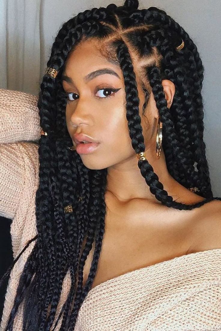 Finished knotless box braids