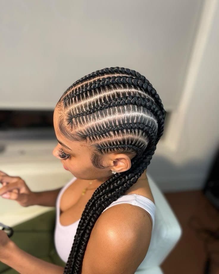 Senegalese twists close-up